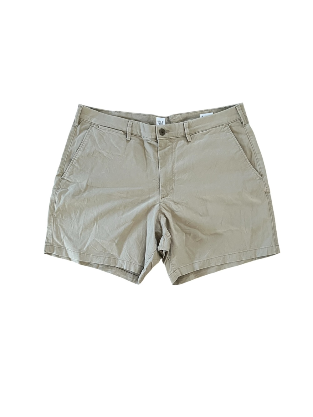 Gap Essential Khaki Chino Shorts Tan Beige 36 x 7"